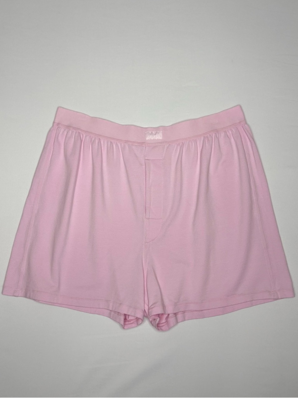 SKIMS Boyfriend Boxers Loose Fit Shorts Pink Modal Lounge Sleepwear Size Large